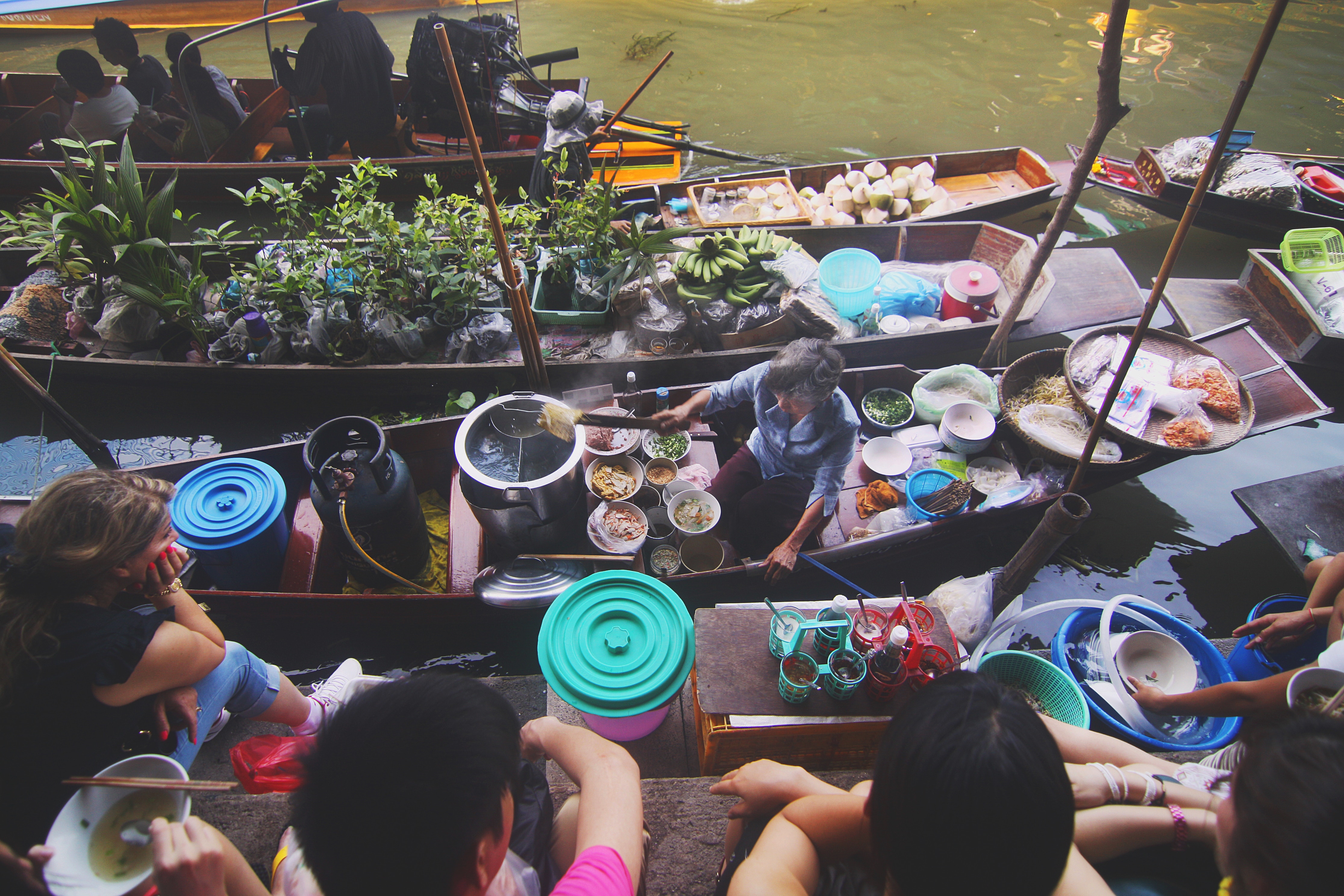 floating market, Thailand