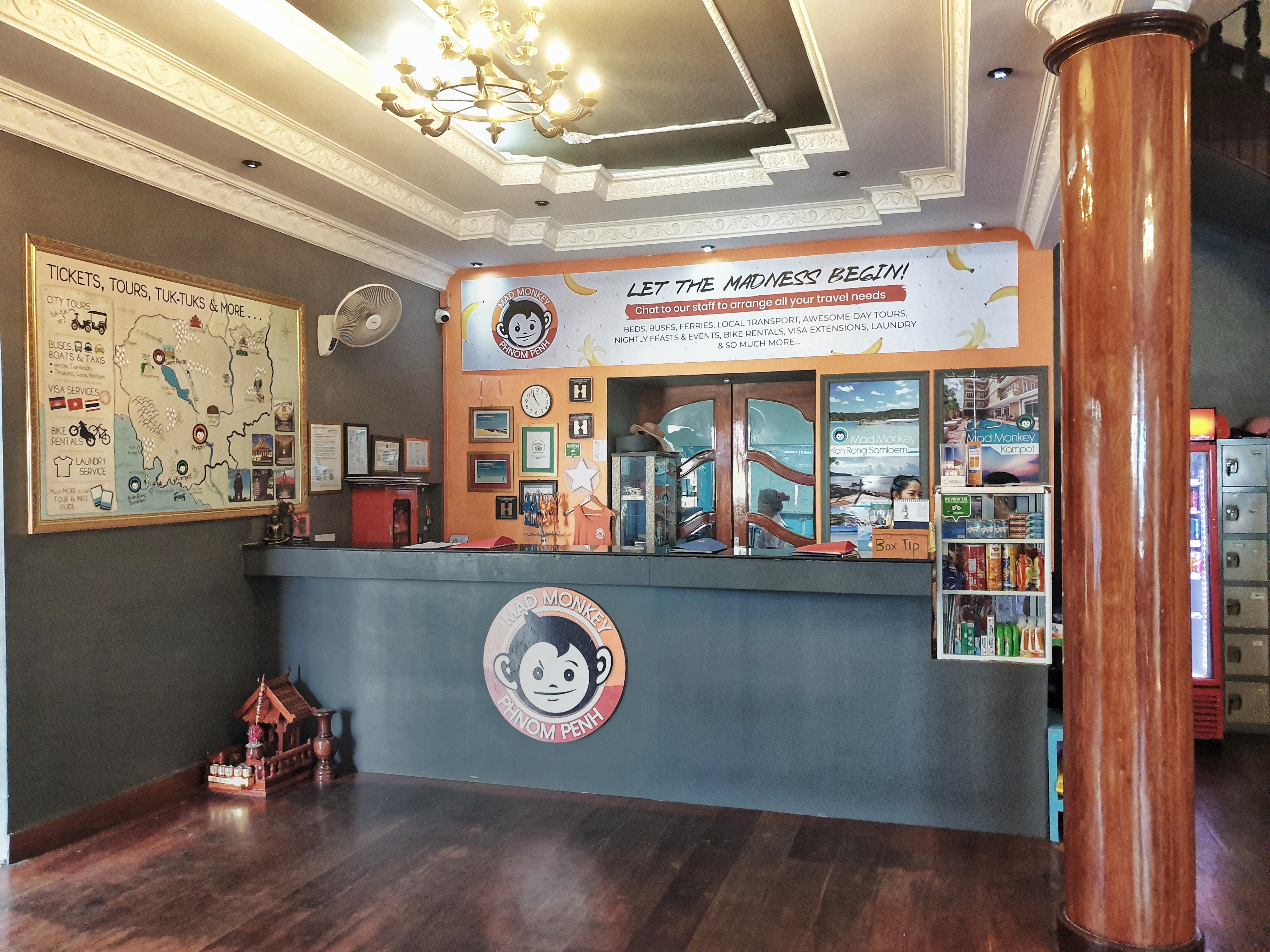 Mad Monkey hostel, Phnom Penh, Cambodia