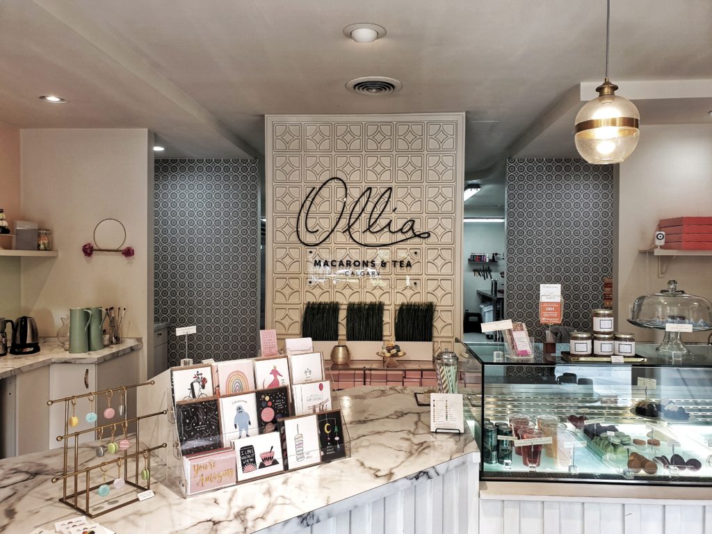 Ollia Macarons and tea, Calgary, Canada