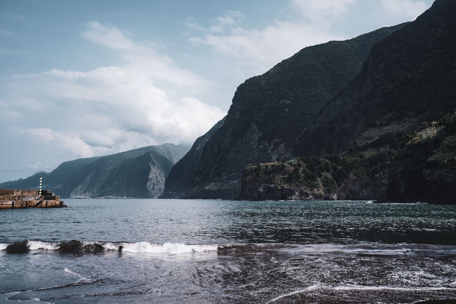 Black Volcanic Sand Beach, Seixal, Madeira, Portugal